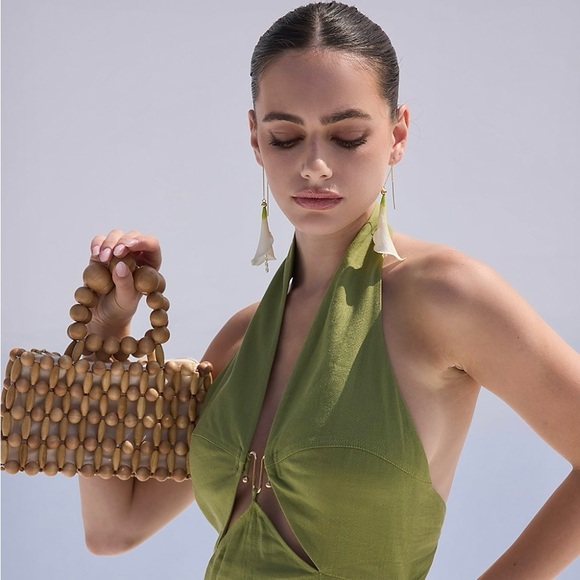 NWT Cult Gaia Calla Cultured Pearl Earrings - Picture 14 of 16